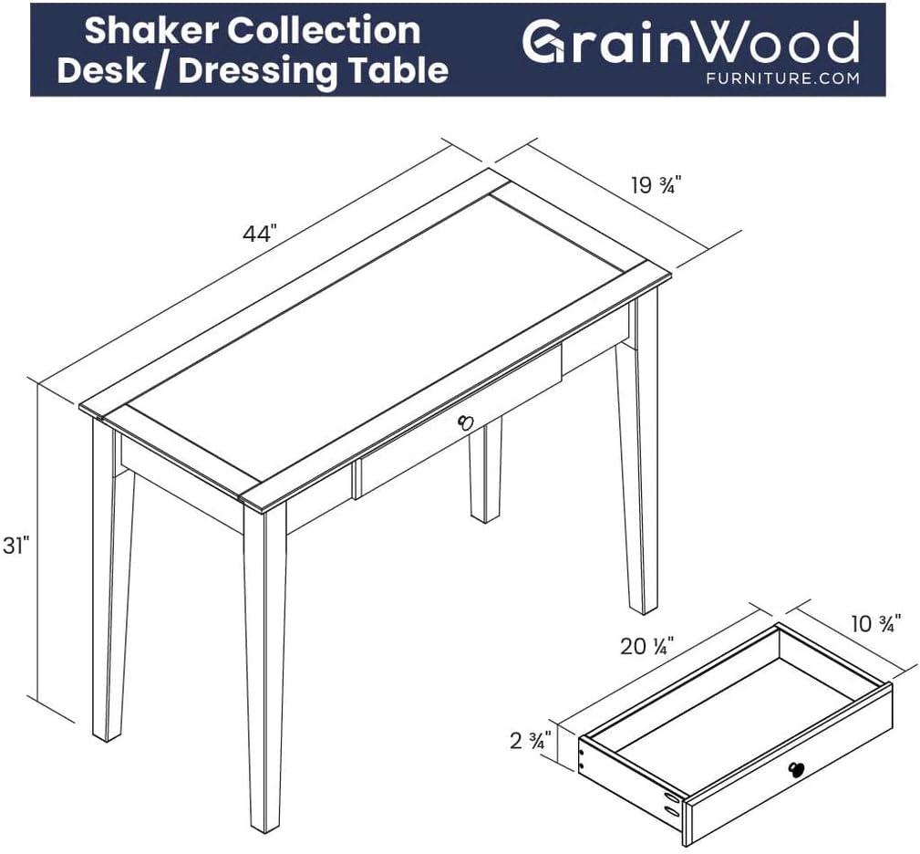 Shaker Solid Wood Writing Desk