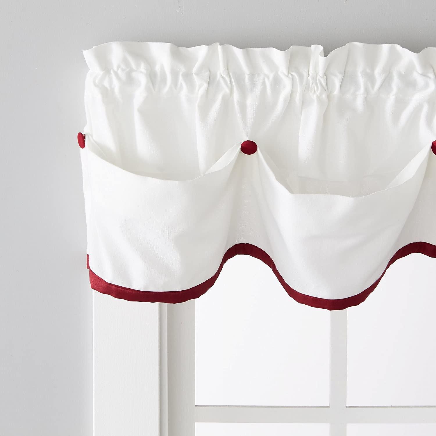 SKL Home Rod Pocket Light Filtering Valance, 58 in x 13 in