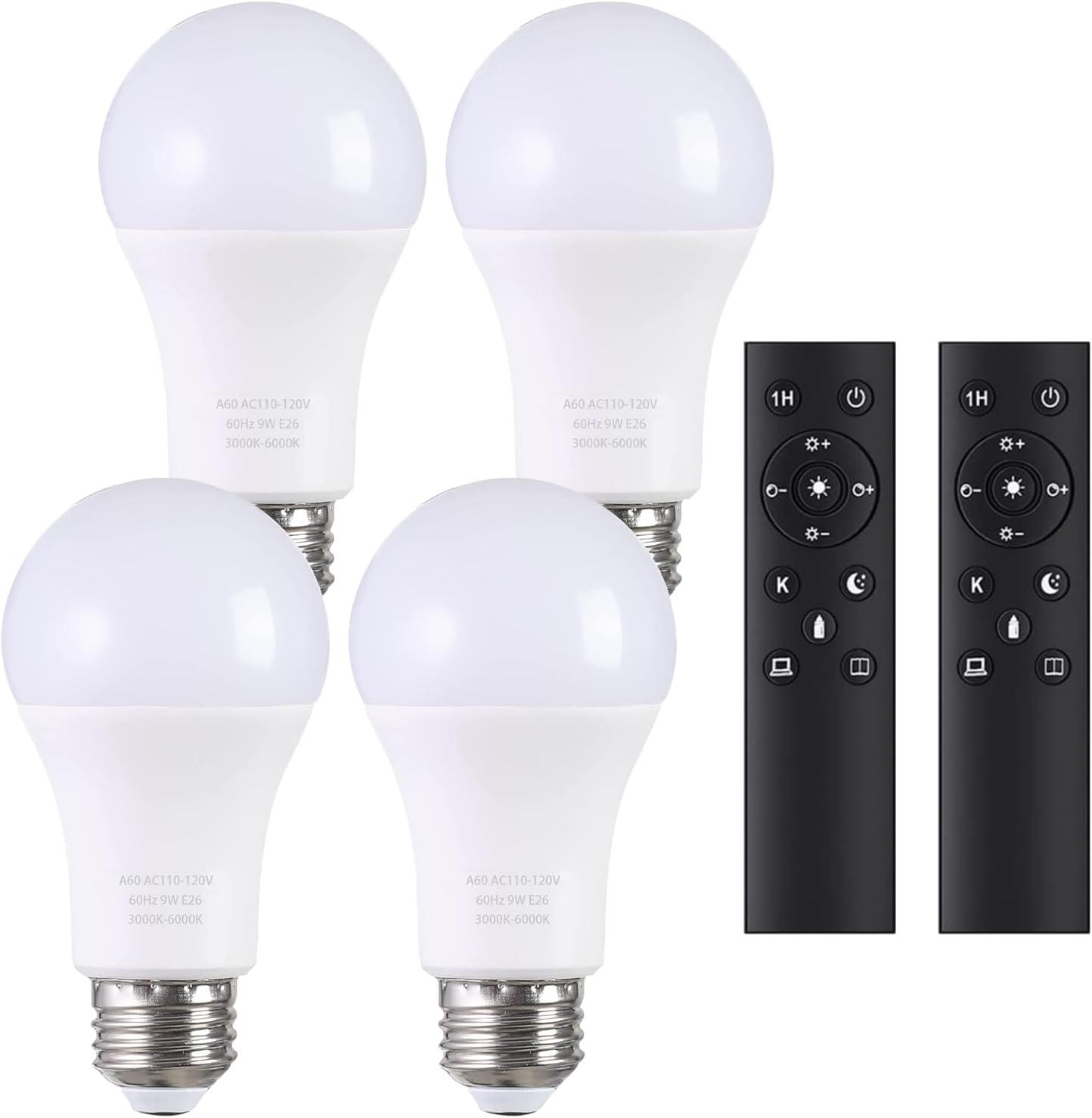 Dimmable A19 LED Light Bulb with Remote Control