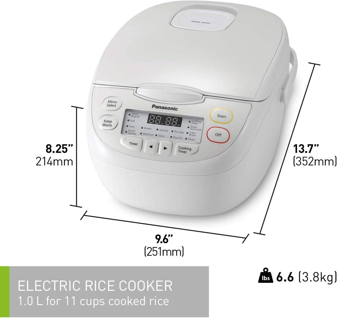 White Electric Non-Stick Rice Cooker with Steamer