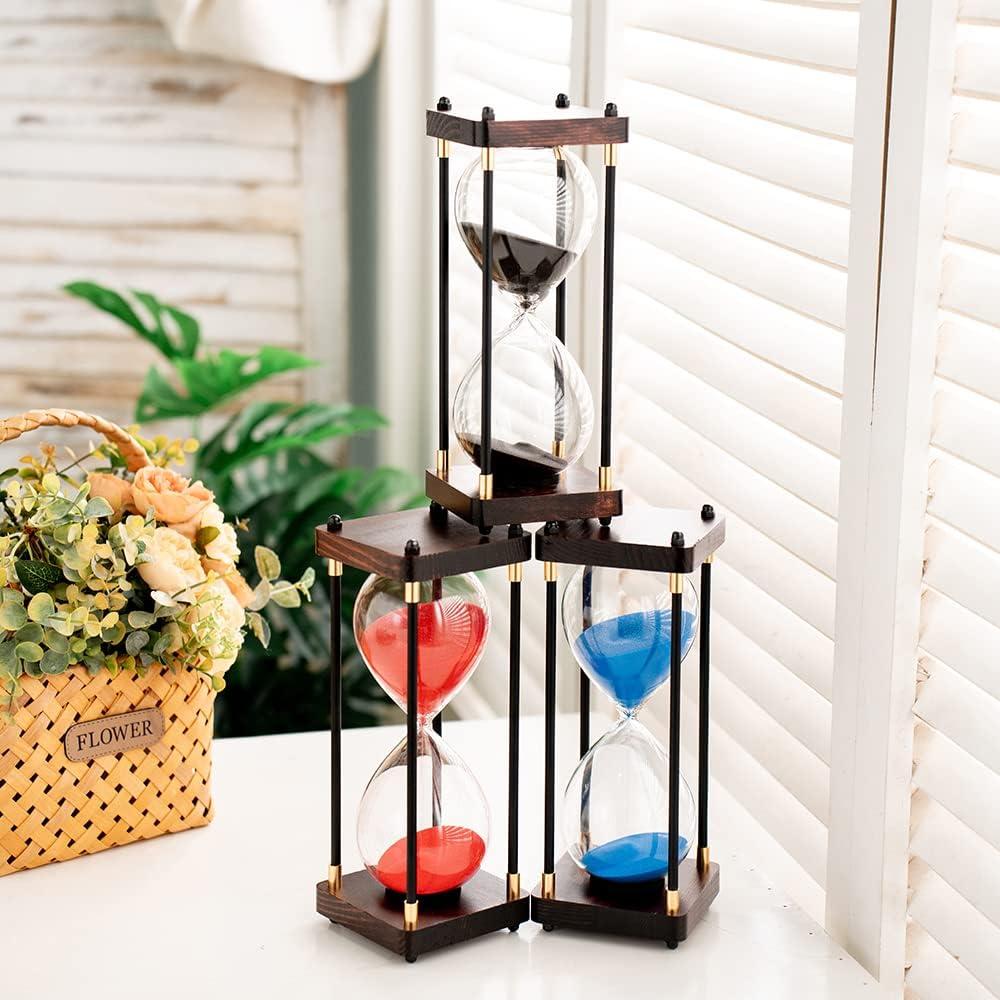 Large Sand Timer, Hourglass Timer 60 Minutes ,Vintage Wooden Hour Glass Timer