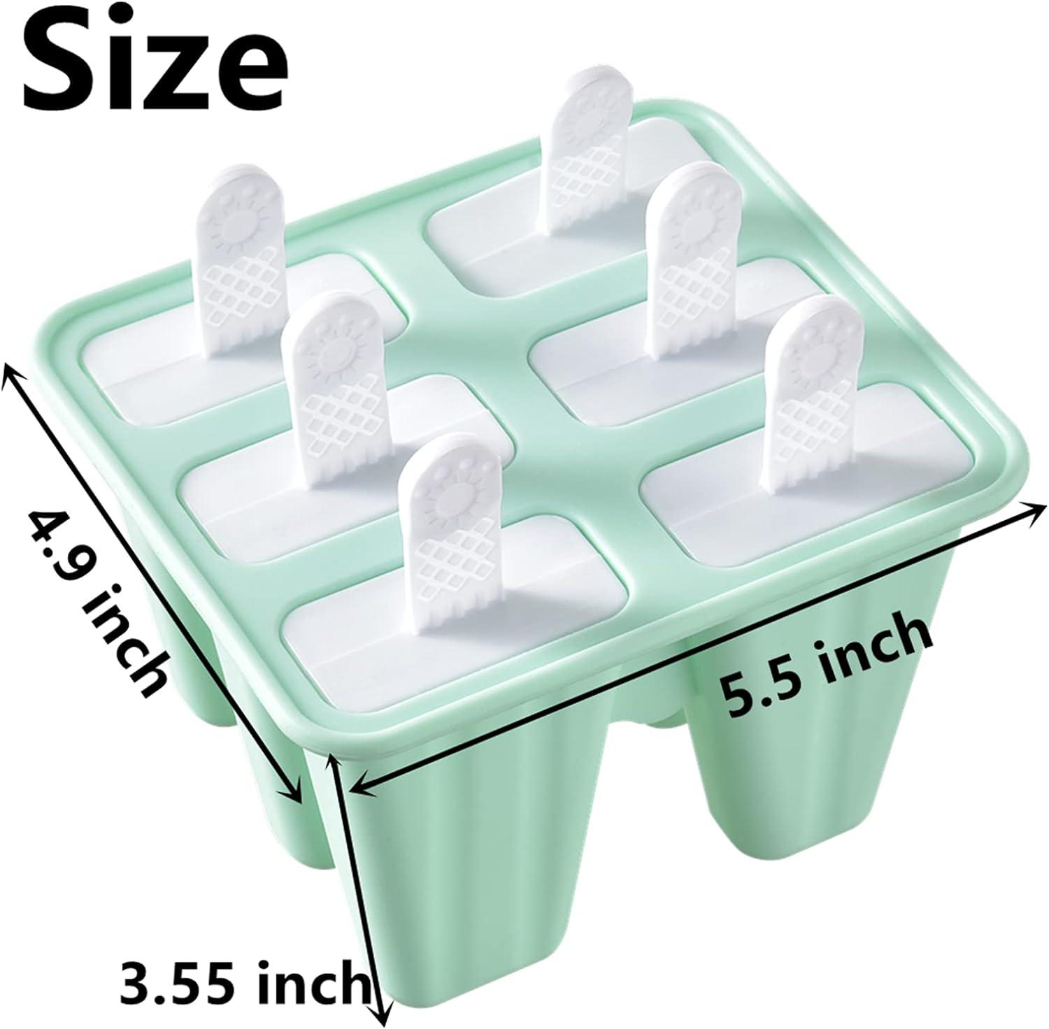 JUNYUI 6 Pieces Silicone Ice Reusable Easy Release Ice Make Ice Cube Mold Mint Green One Size