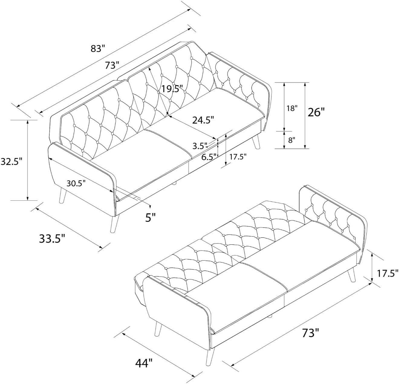 Tallulah Memory Foam Futon
