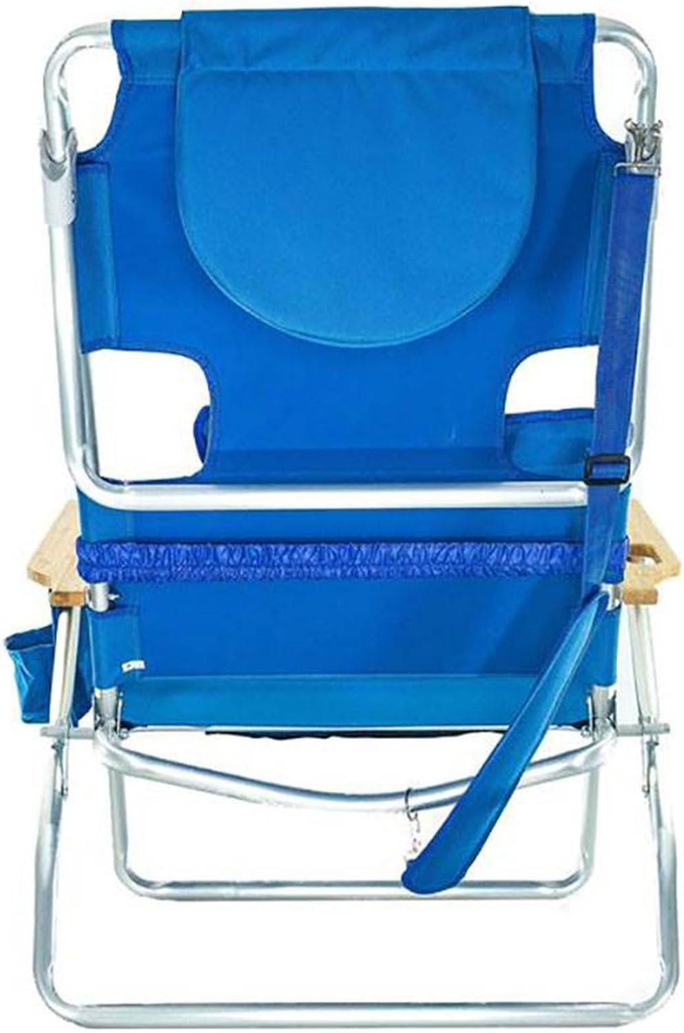 Ostrich Ostrich Deluxe Padded Lightweight Portable Adjustable Outdoor Reclining Folding Chair with Footrest