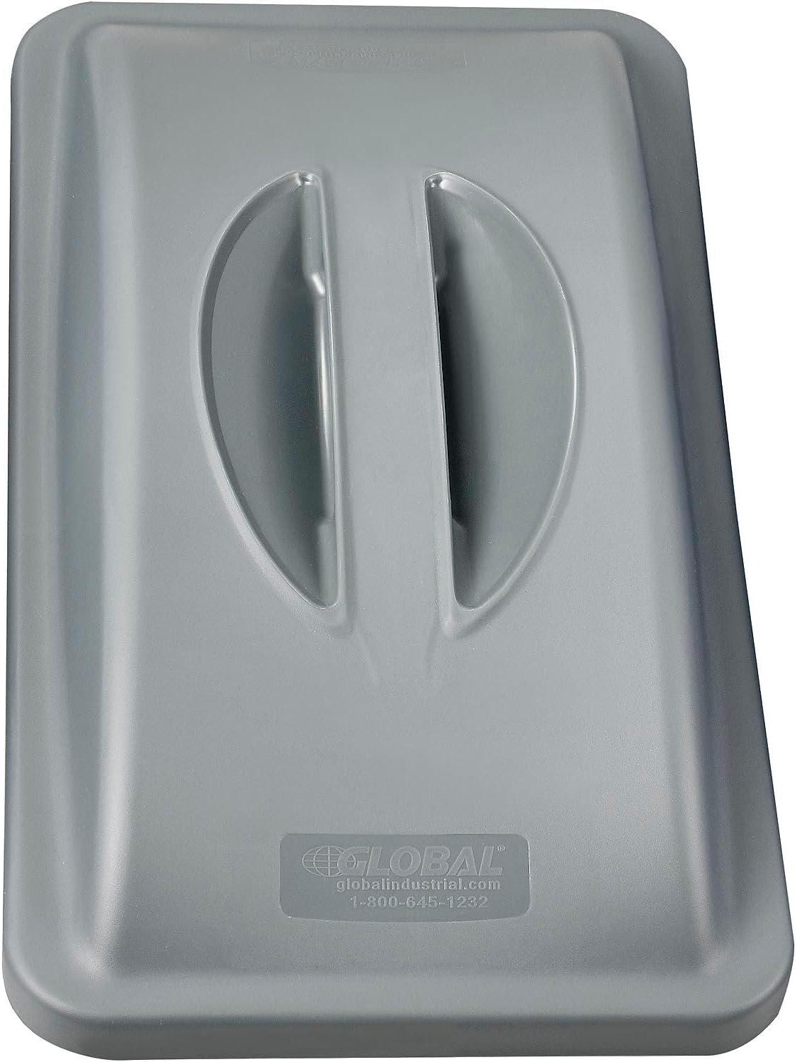 Global Industrial A-PR003GY Solid Recycling Lid with Handle, Gray
