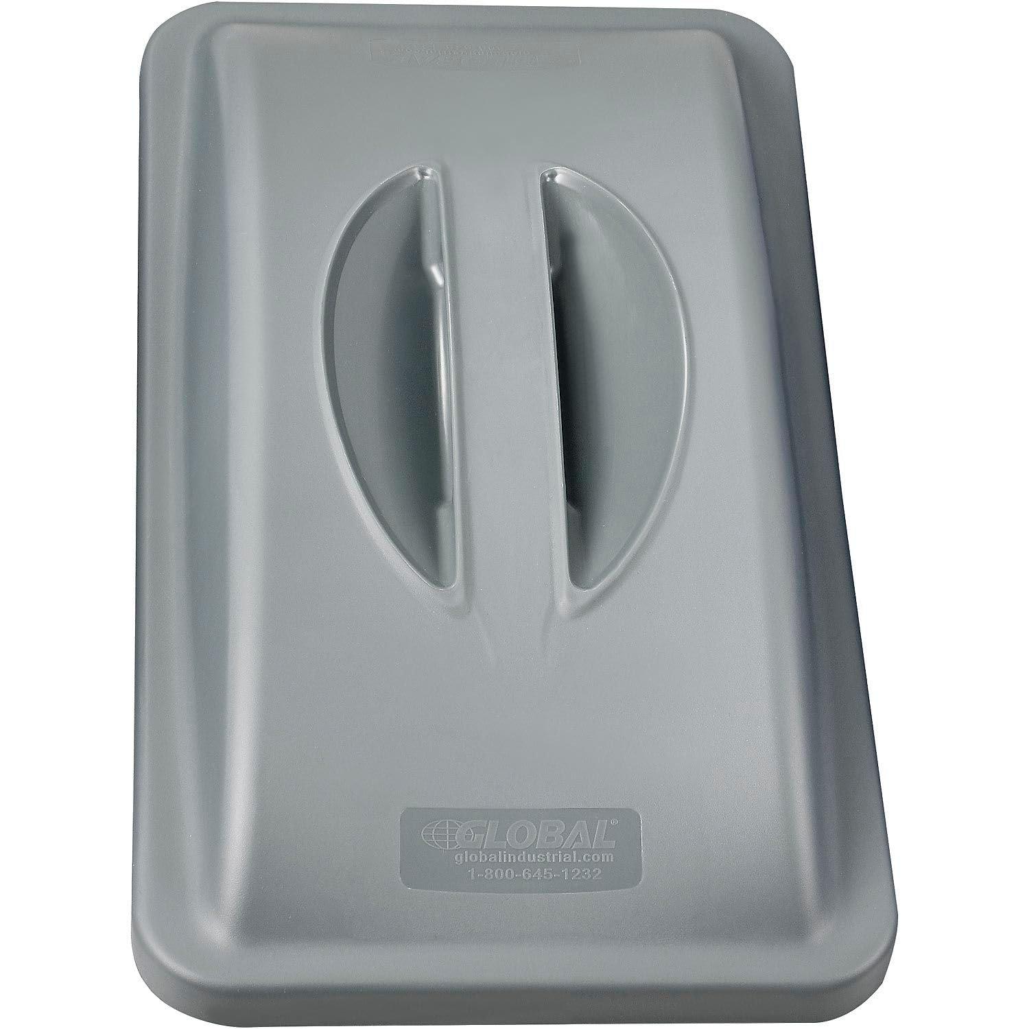Global Industrial A-PR003GY Solid Recycling Lid with Handle, Gray