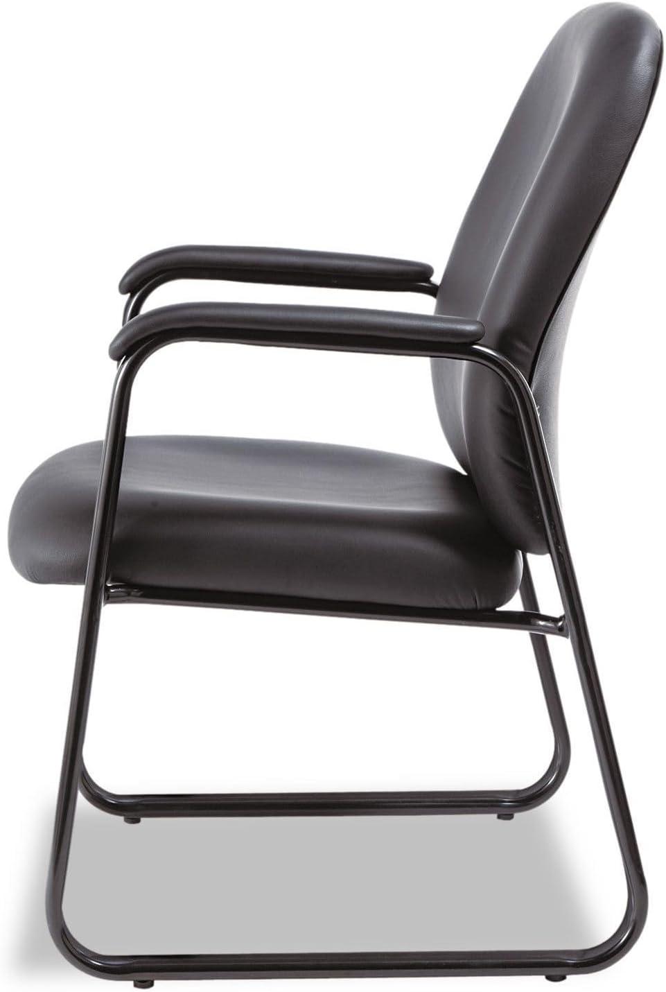 Genaro Series Leather Seat Waiting Room Chair with Metal Frame