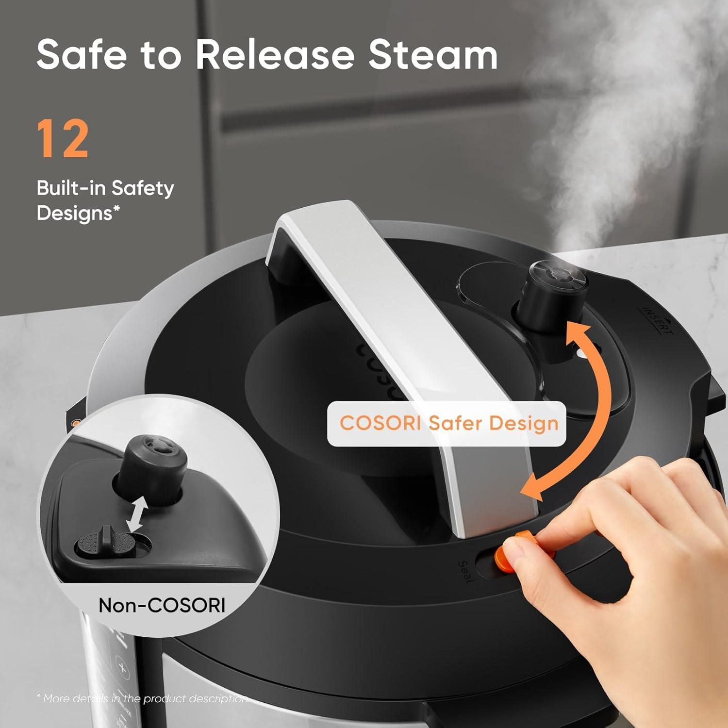 COSORI 6 qt Stainless Steel Electric Pressure Cooker