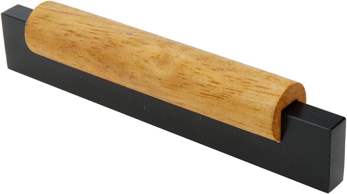 Mcredy Cabinet Handles 3.78 Inch Hole Centers Black Wooden Dresser Drawer Pulls Cbinet Hardware for Close Wardrobes Kitchen Handles Hardware, 2 Packs