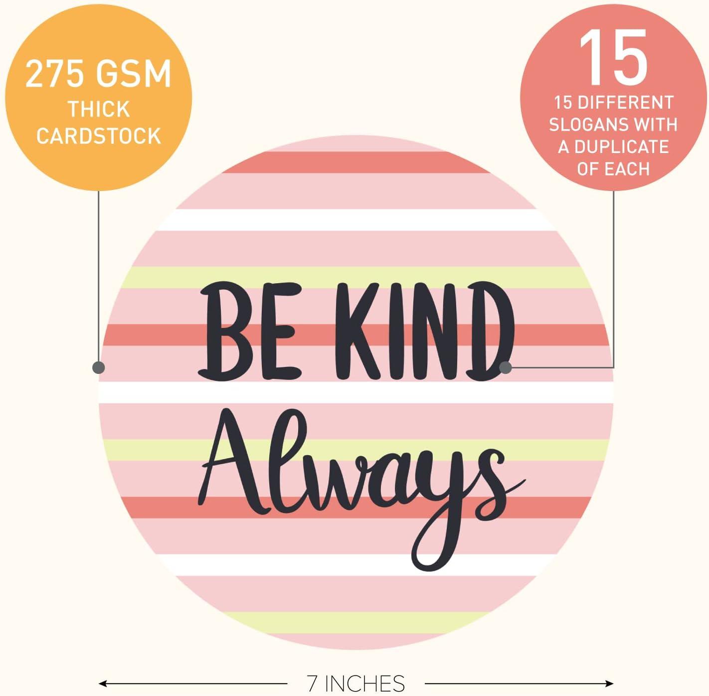 Sweetzer & Orange 30 Growth Mindset Confetti Positive Sayings Accents | Motivational Wall Art Inspirational Quote Cards with Matching Pastel Colors for Classroom Decorations, Office, Nursery (7-Inch)