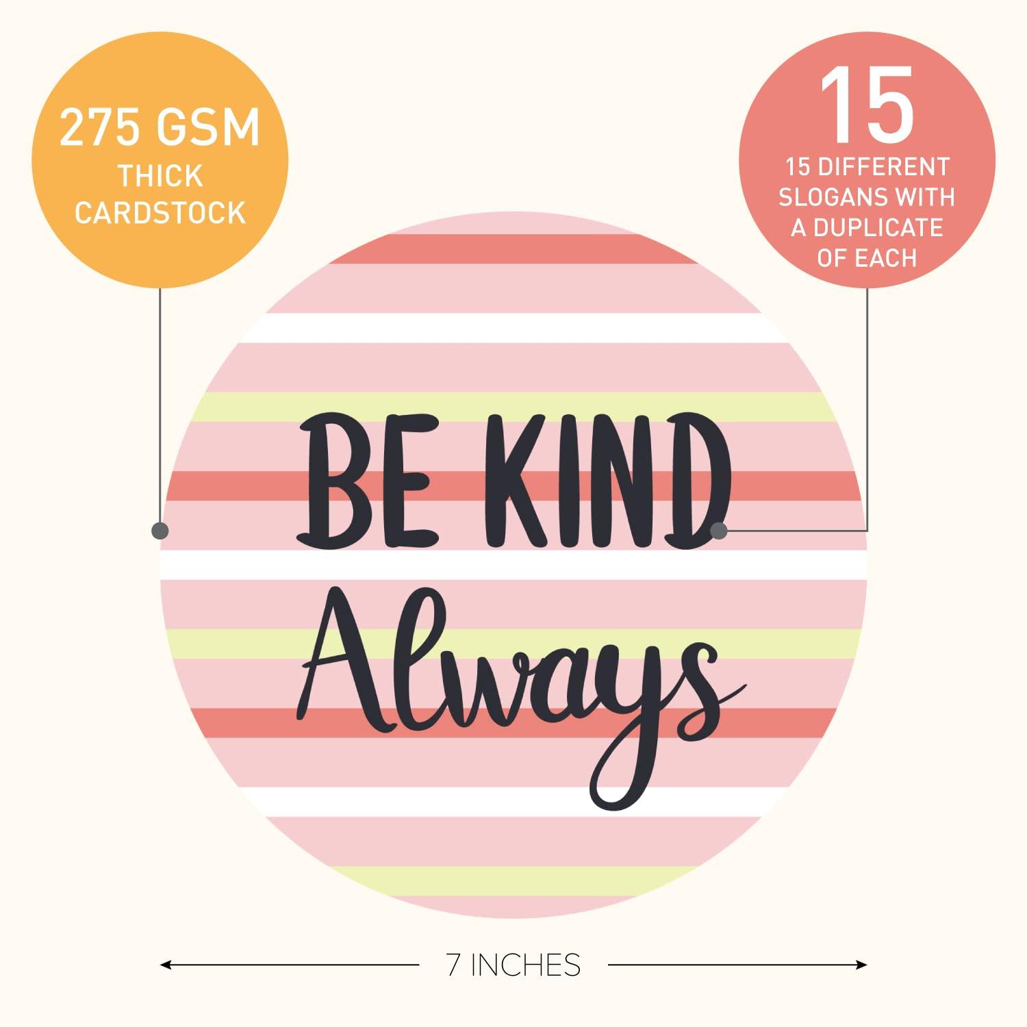 Sweetzer & Orange 30 Growth Mindset Confetti Positive Sayings Accents | Motivational Wall Art Inspirational Quote Cards with Matching Pastel Colors for Classroom Decorations, Office, Nursery (7-Inch)