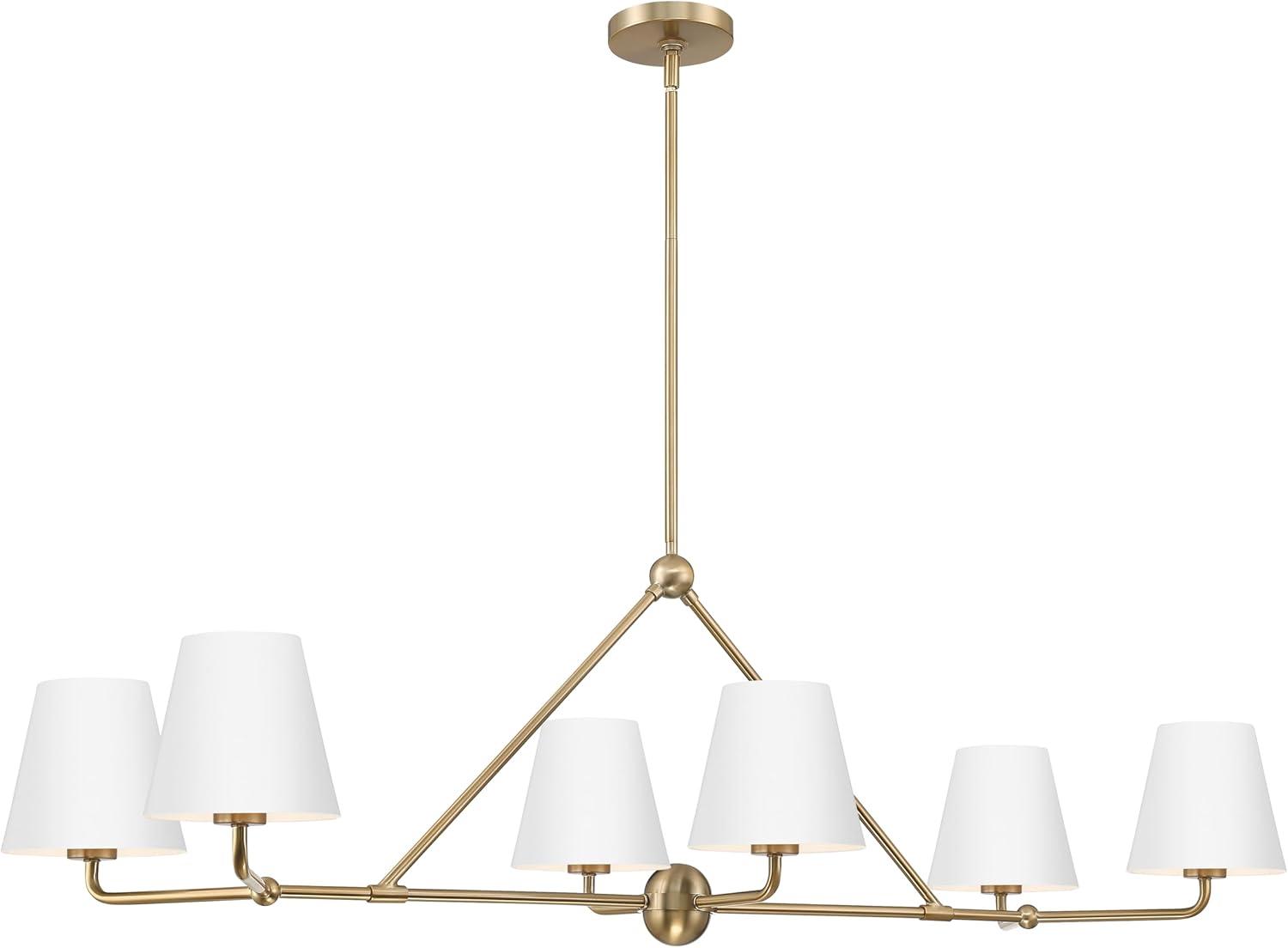 Crystorama Lighting Xavier 6 - Light Chandelier in  Vibrant Gold/White