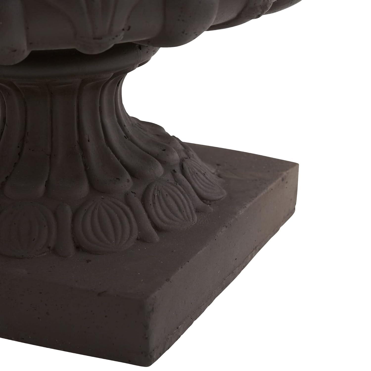 Nearly Natural 12.5-in Iron-finish Decorative Urn (Indoor/Outdoor)