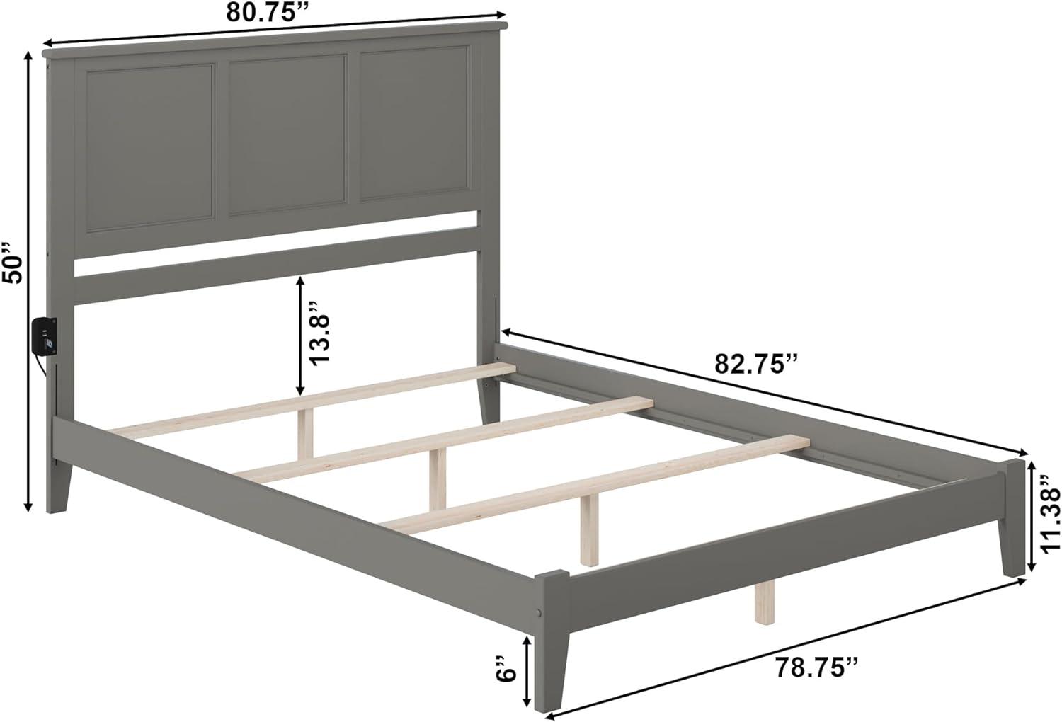 Madison Traditional Bed in Multiple Colors and Sizes