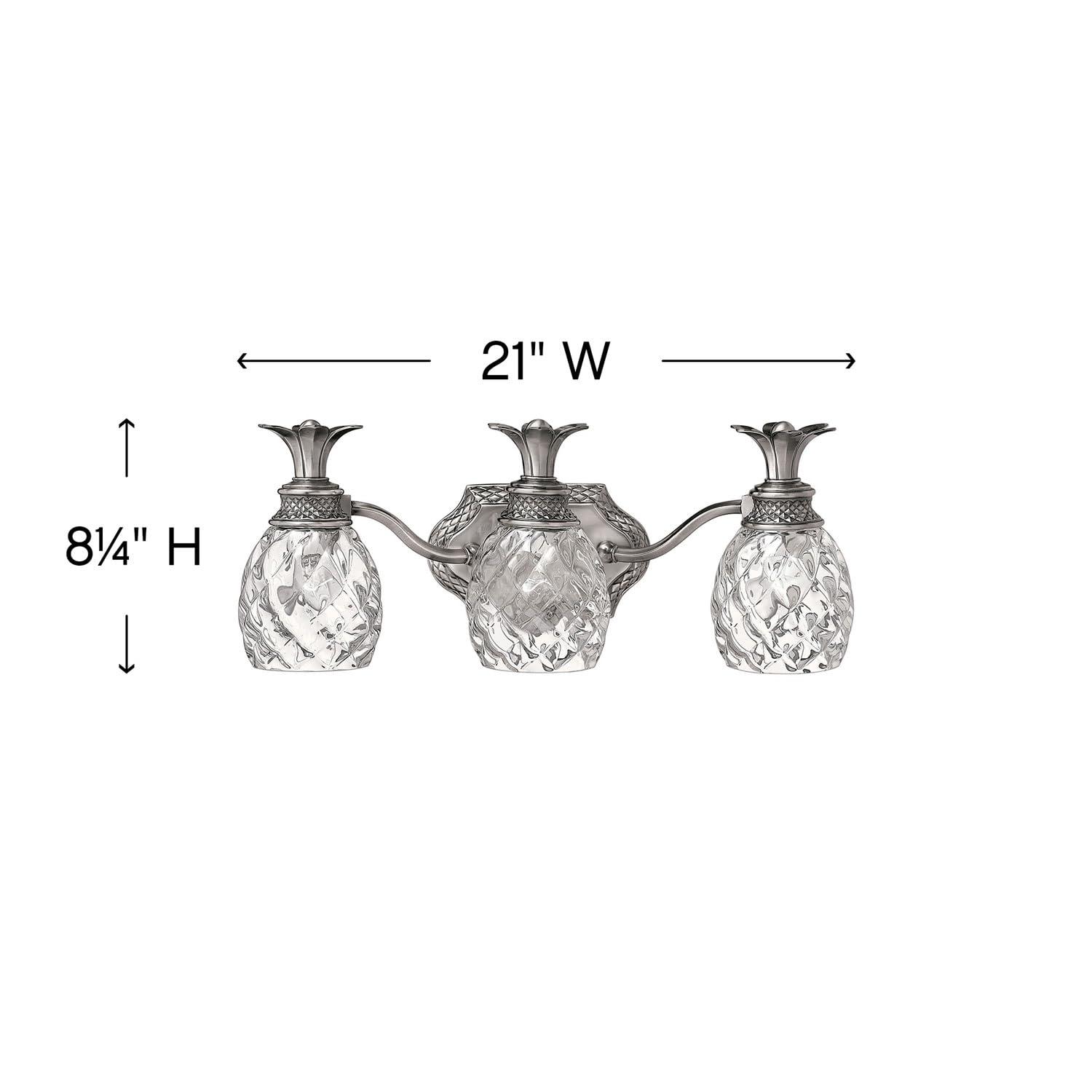 Plantation 3-Light Pineapple Bath Vanity Fixture
