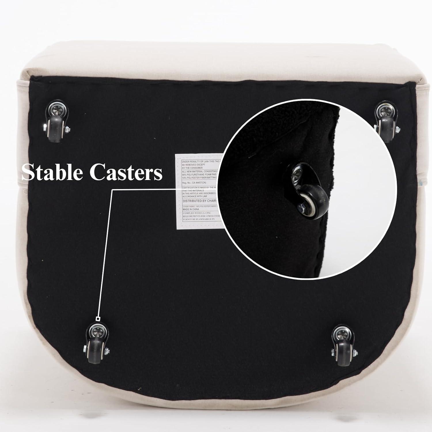 Orren Ellis Modern Dining Chairs Upholstered Dining Room Chairs Accent Chairs With Casters For Dining Room Living Room Set of 2