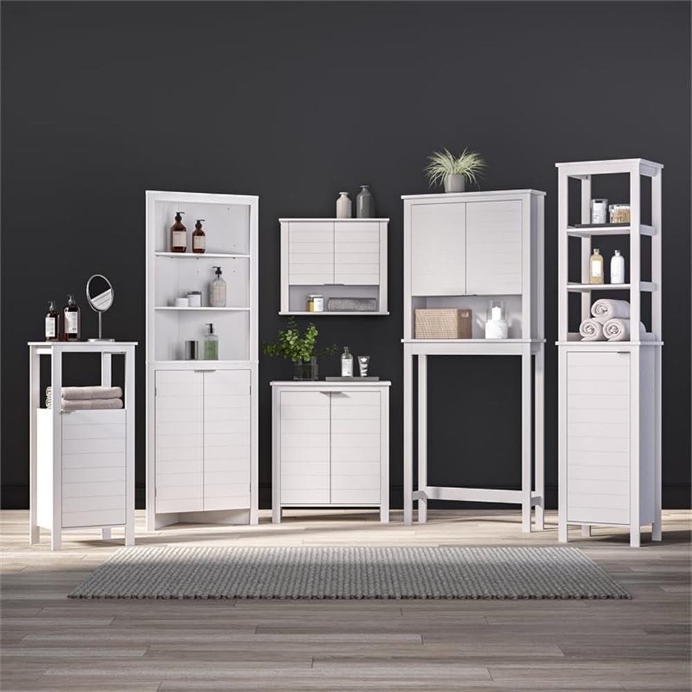 RiverRidge Home RiverRidge Madison Tall Corner Bathroom Storage Cabinet with Open Shelves