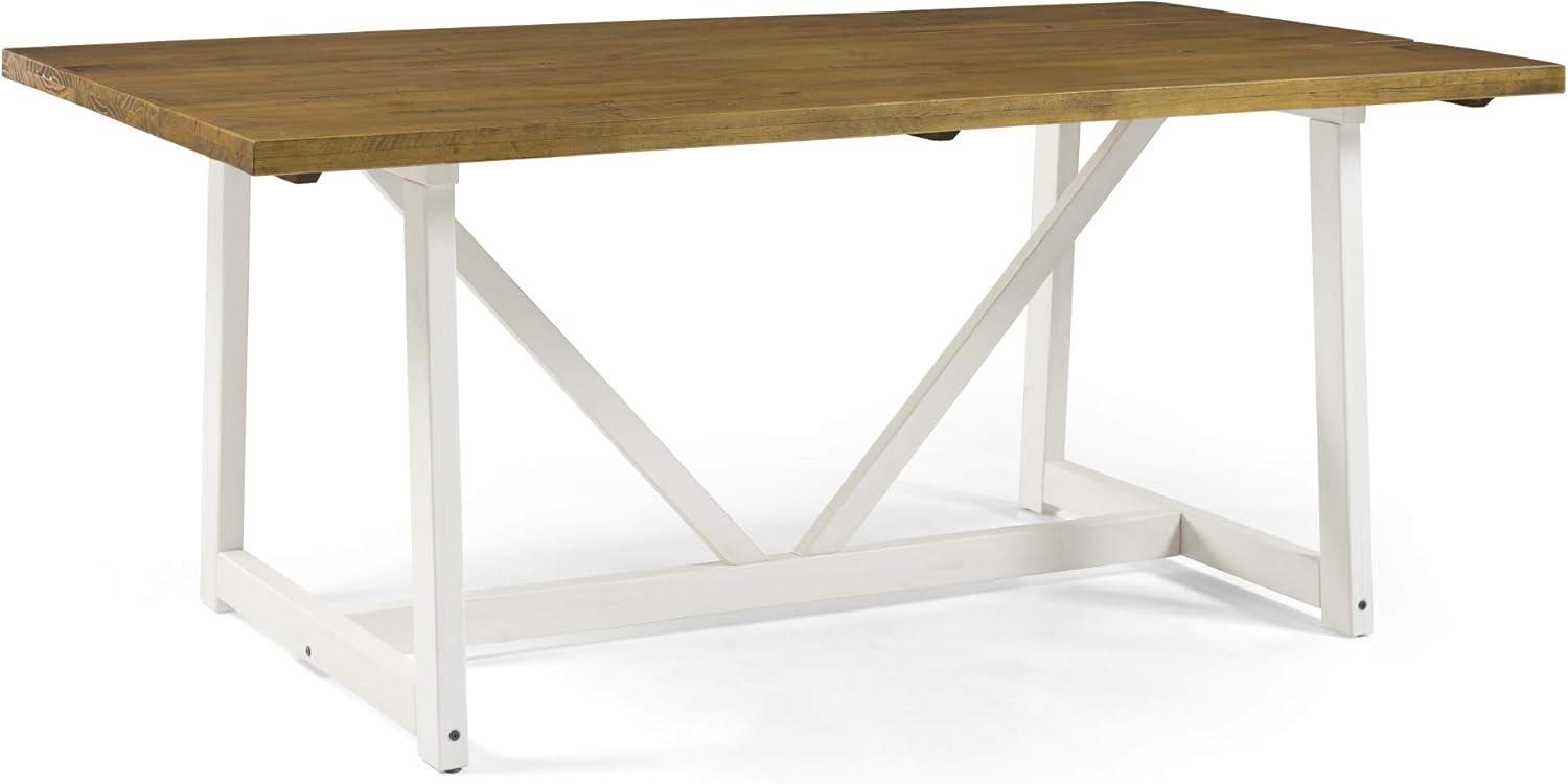 72" Solid Wood Trestle Dining Table - Saracina Home