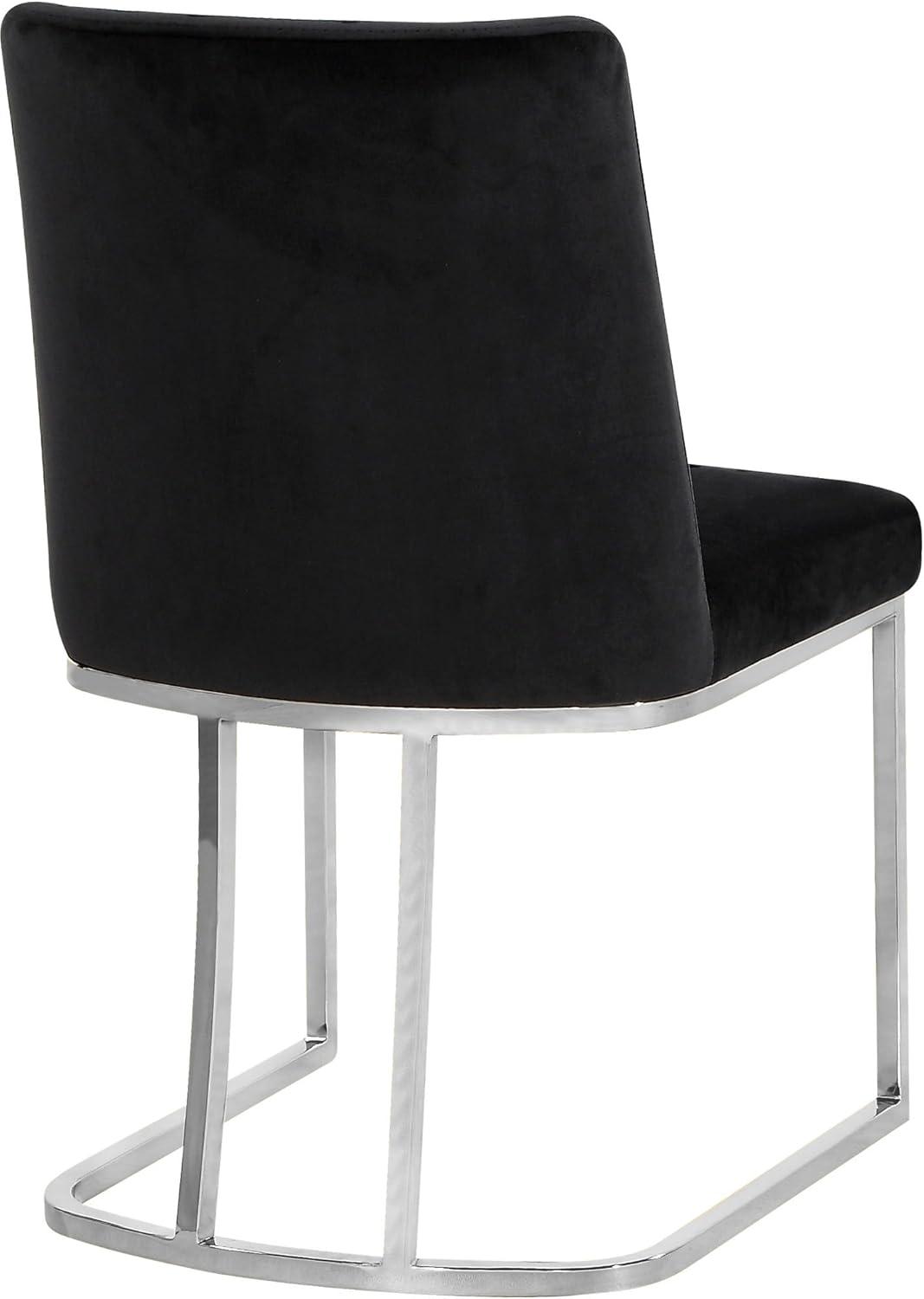 Meridian Furniture Heidi Black Velvet Dining Chair (Set of 2)