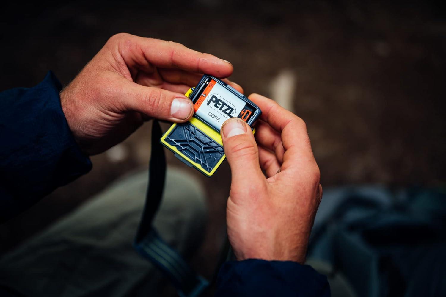 PETZL Tikka Headlamp - Compact 350 Lumen Light with Red Lighting, for Hiking, Climbing, Running, and Camping - Green
