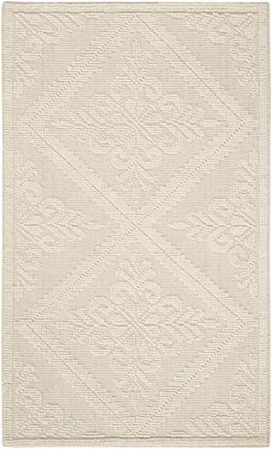 SAFAVIEH Vermont Trinity Floral Geometric Wool Area Rug, Ivory, 3' x 5'