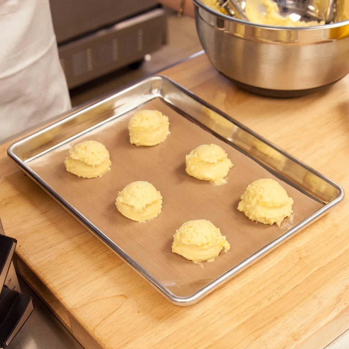 Baking Sheet Set of 2 - Stainless Steel Cookie Sheet Baking Pan, Size 16 x 12 x 1 inch, Non Toxic & Heavy Duty & Mirror Finish & Rust Free & Easy Clean