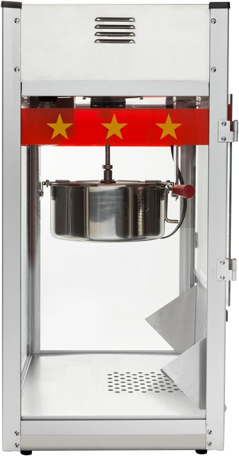 Olde Midway Commercial Popcorn Machine, Bar Style Popper with 12 Ounce Kettle, Black
