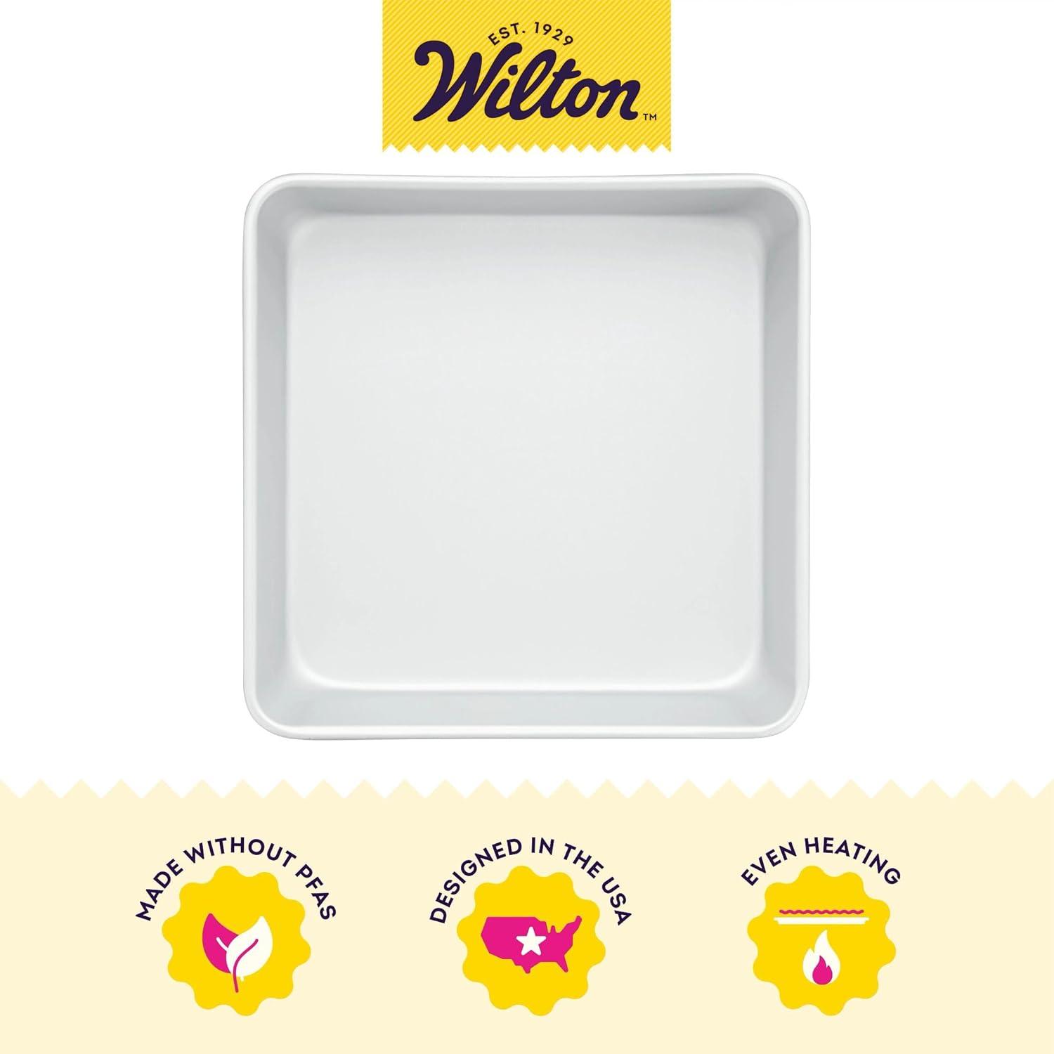 Wilton Performance Pans Aluminum Square Cake and Brownie Pan, 8-Inch