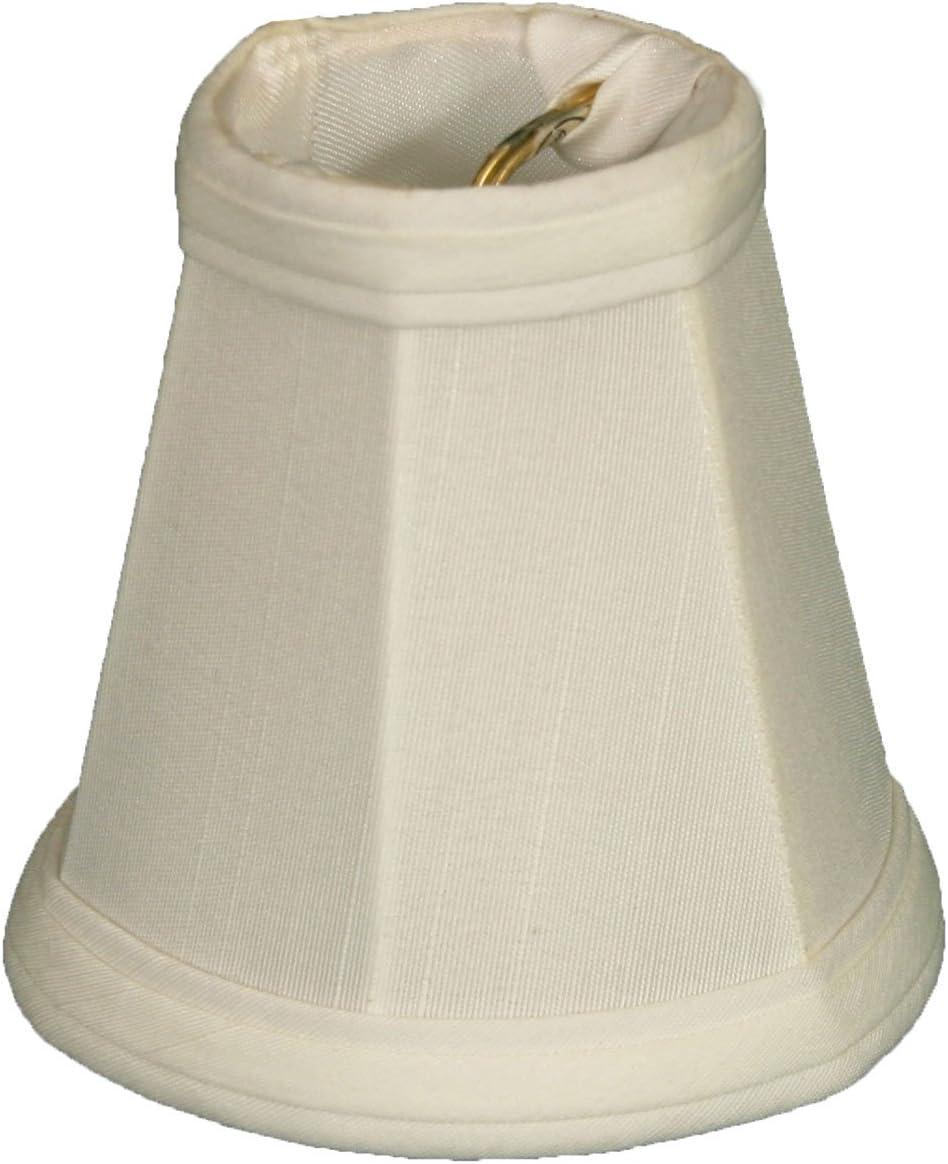 Royal Designs, Inc. Empire Chandelier Shade with Flame Clip Fitter,CS-101WH-6, White, 2 x 3.5 x 3.5, Pack of 6