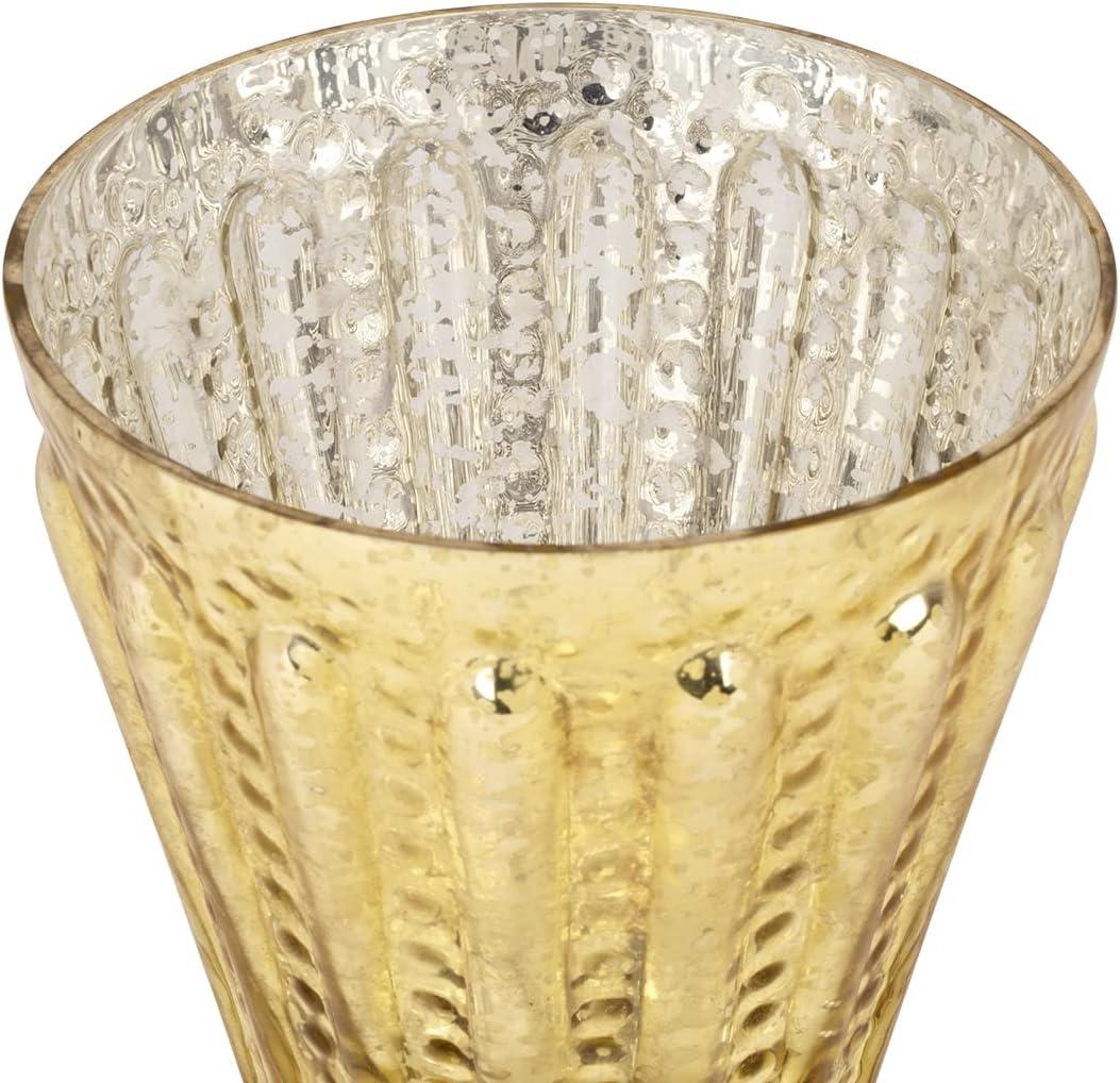 Koyal Wholesale Glass Gold Mismatched Votive Candle Holder Mega Set of 12 for Wedding & Home Decor