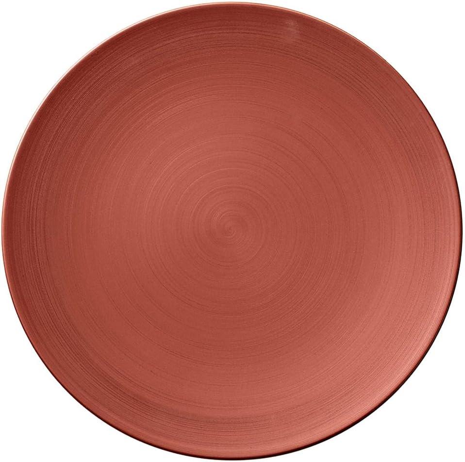 Copper Hand-Painted Porcelain 12.75" Dinner Plate