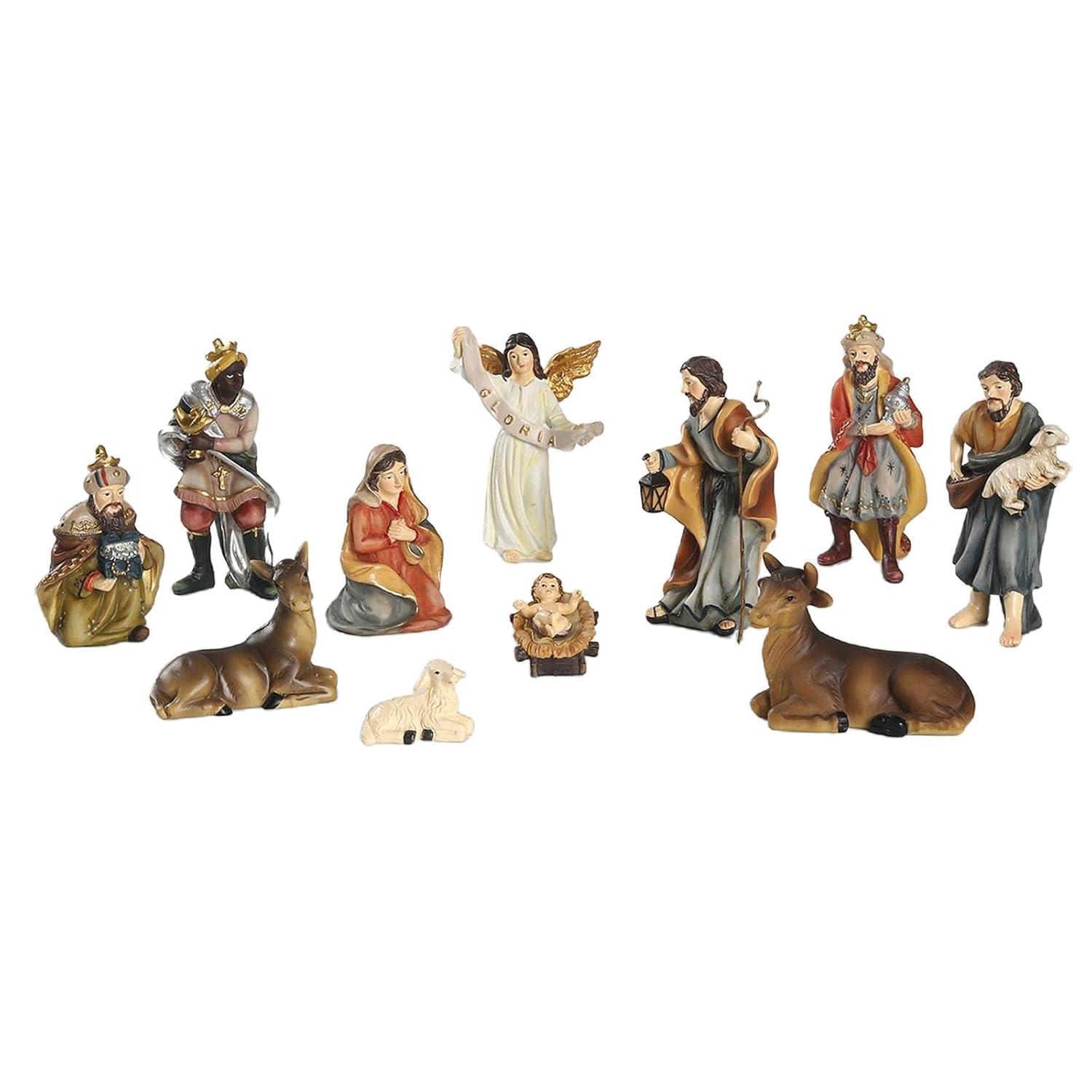 11 Piece Christmas Nativity inch Scale, Nativity Baby Christmas Figures Ornament Gift Decor