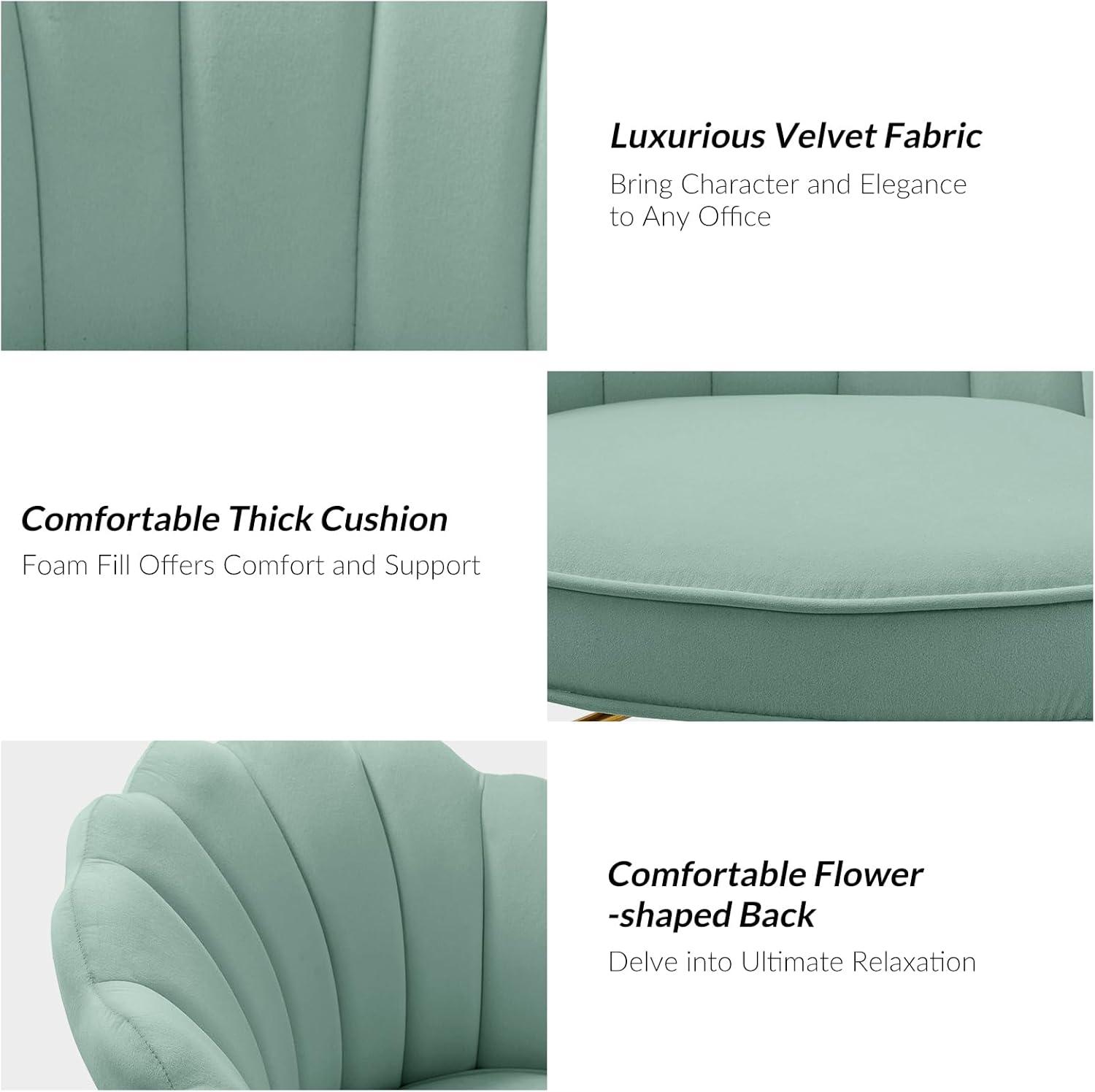 Belanda 23'' W Modern VelvetTask Chair with Tufted Back