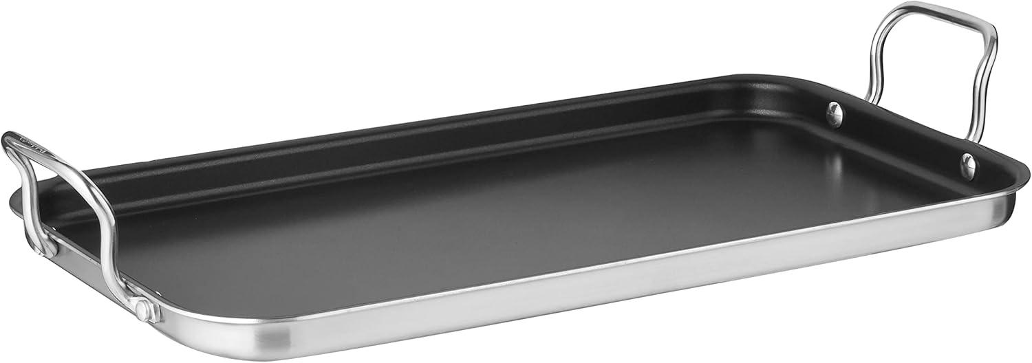 Stainless Steel Nonstick Double Burner Griddle Pan