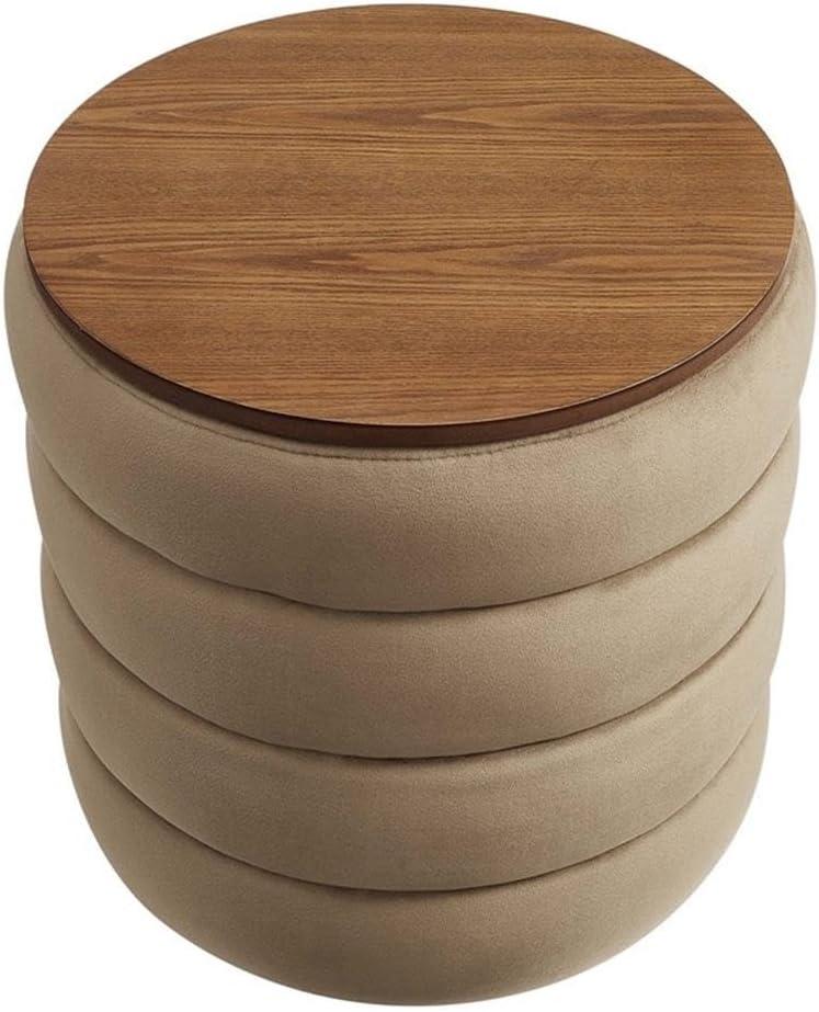 Modway Modway Mezzo 17.3" Wide Velvet Round Storage Ottoman