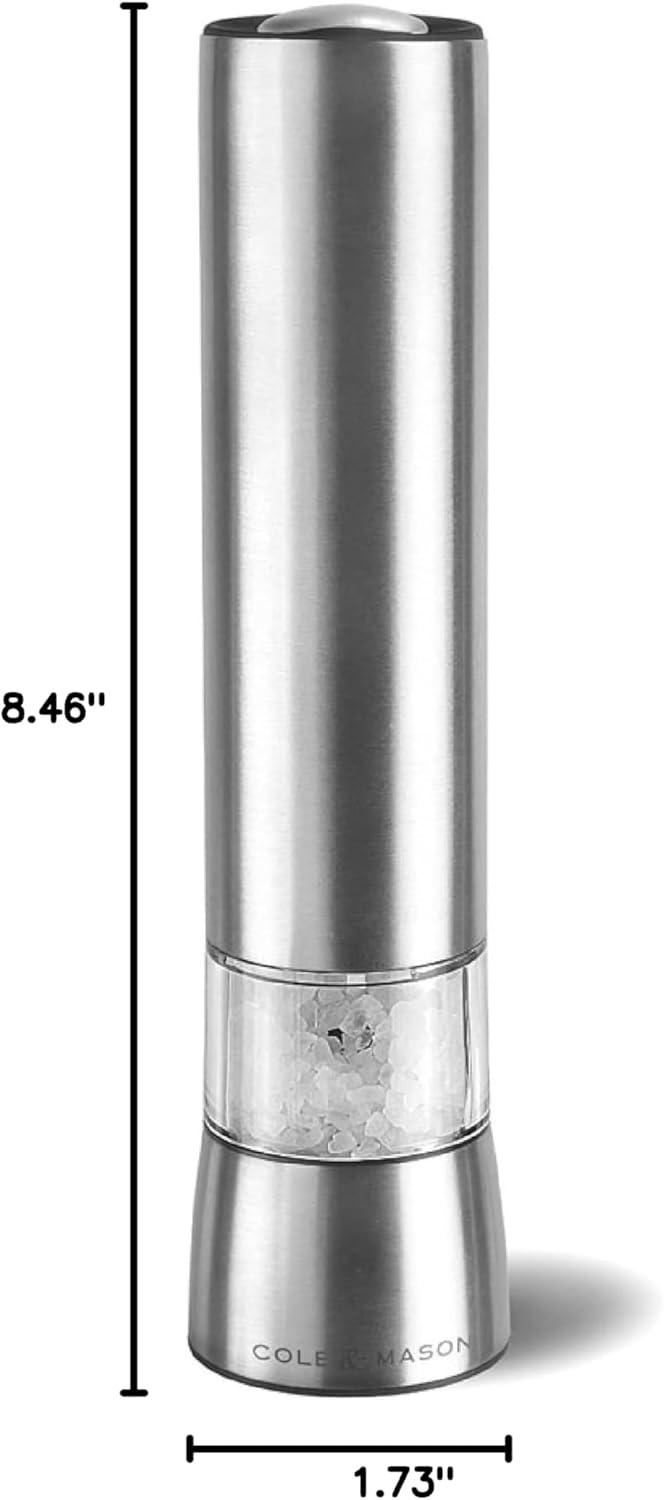 Stainless Steel Electric Salt Grinder with Acrylic Window