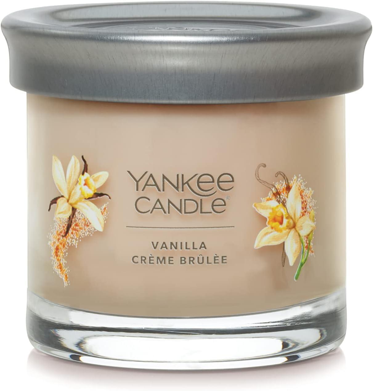 Yankee Candle Vanilla Crème Brûlée Scented, Signature 4.3oz Small Tumbler Single Wick Candle, Over 20 Hours of Burn Time