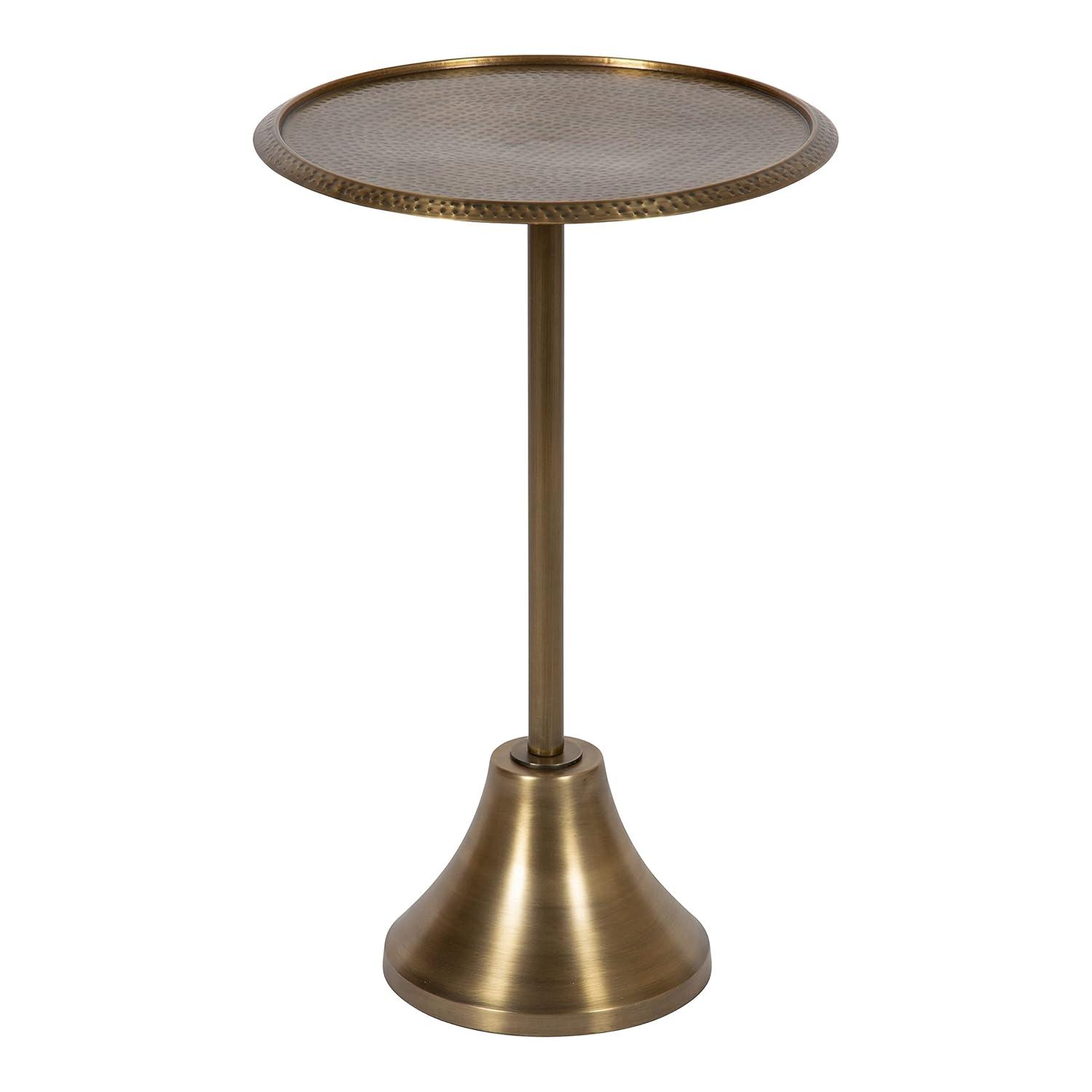 Kate and Laurel Sanzo Round Metal Side Table, 15x15x24, Gold