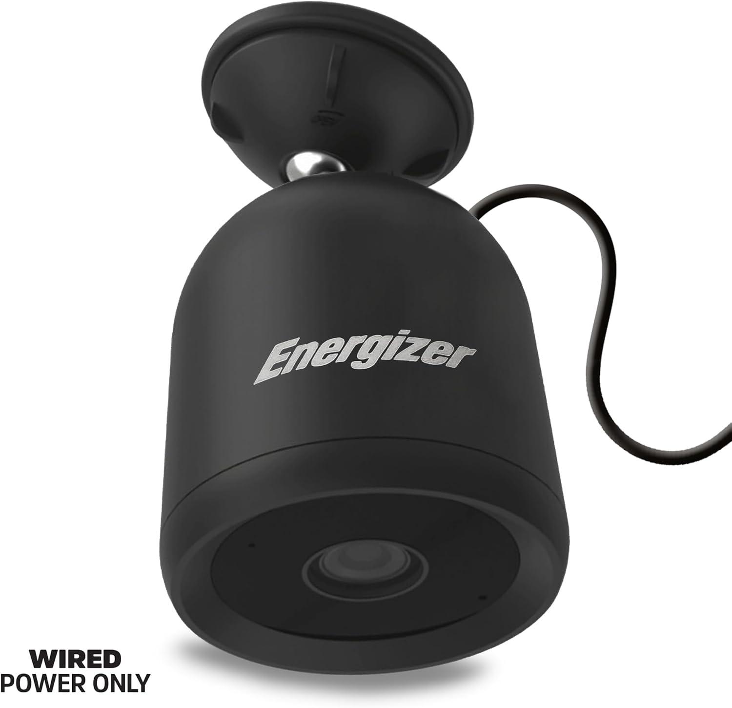 Energizer Smart Outdoor 1080P Security Camera with 2-Way Audio, Night Vision, Instant Alerts, Cloud Storage, Remote Access, Voice Control Compatible with Alexa & Google Assistant, Black