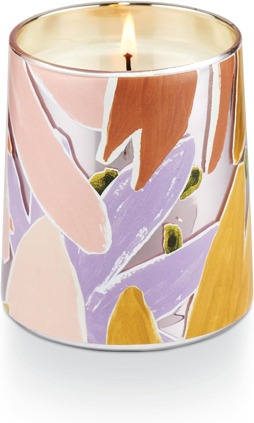 Lavender La La Pink and Gold Scented Glass Candle