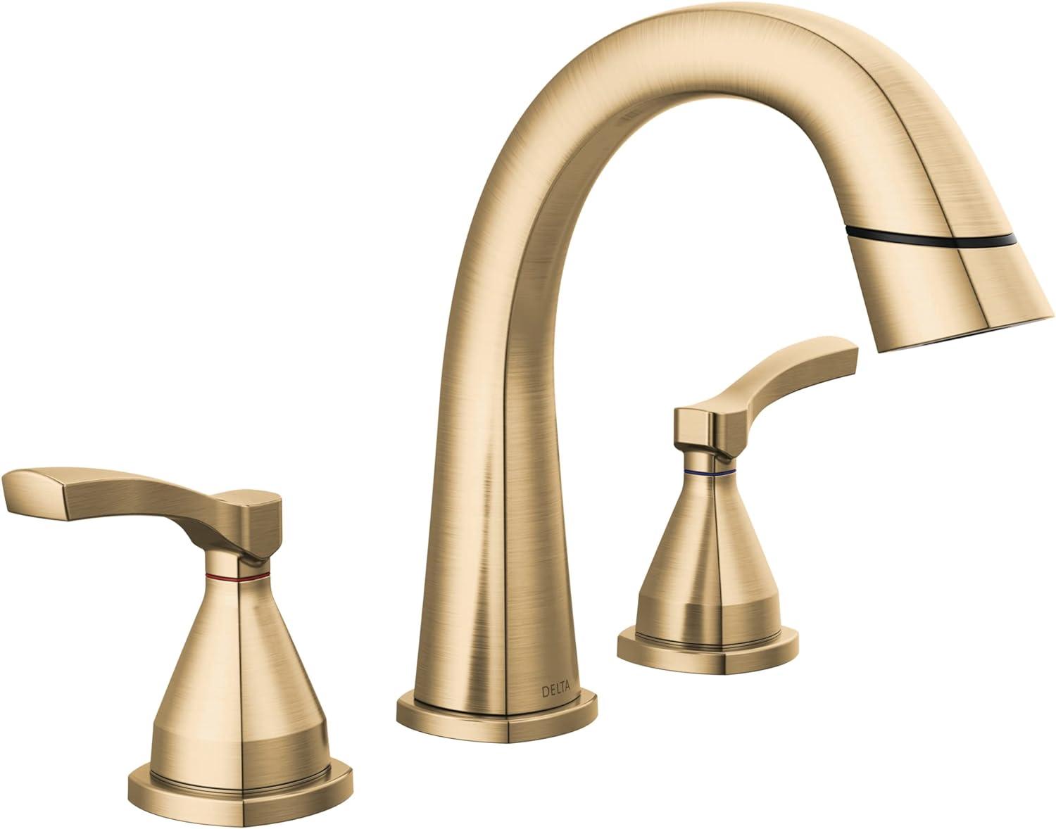 Stryke Widespread Bathroom Faucet with Drain Assembly and DIAMOND™ Seal Technology