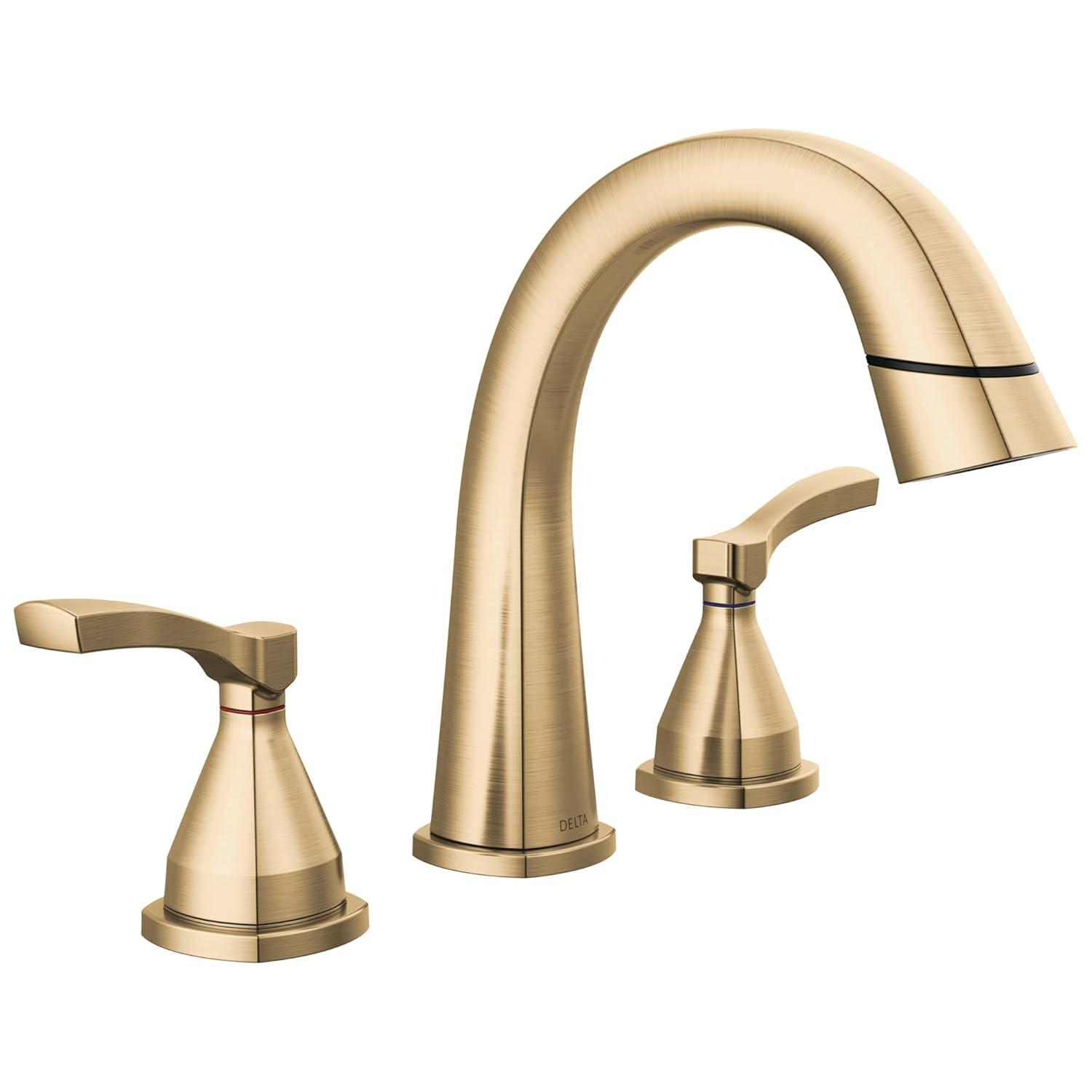 Stryke Widespread Bathroom Faucet with Drain Assembly and DIAMOND™ Seal Technology
