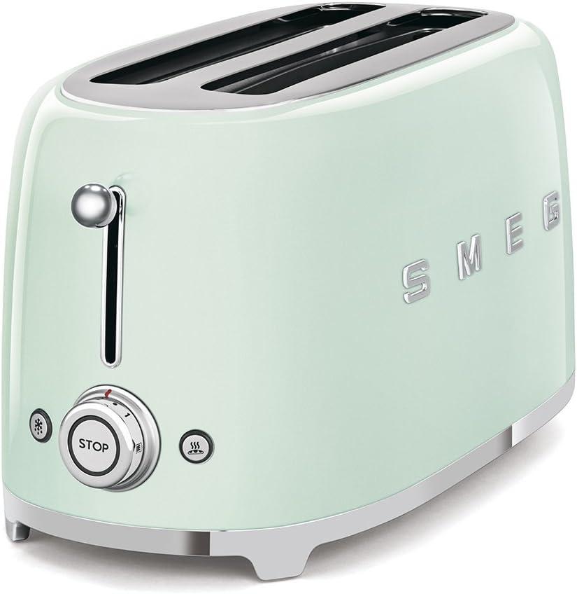 SMEG Pastel Green 4-Slice Long Slot Retro Toaster