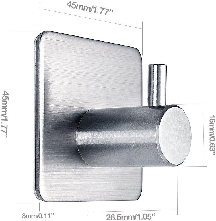 JASODI F0759STY3V Hooks Heavy Duty Wall Hooks Waterproof Stainless Steel Hooks for Towel Robe Hook Rack Wall