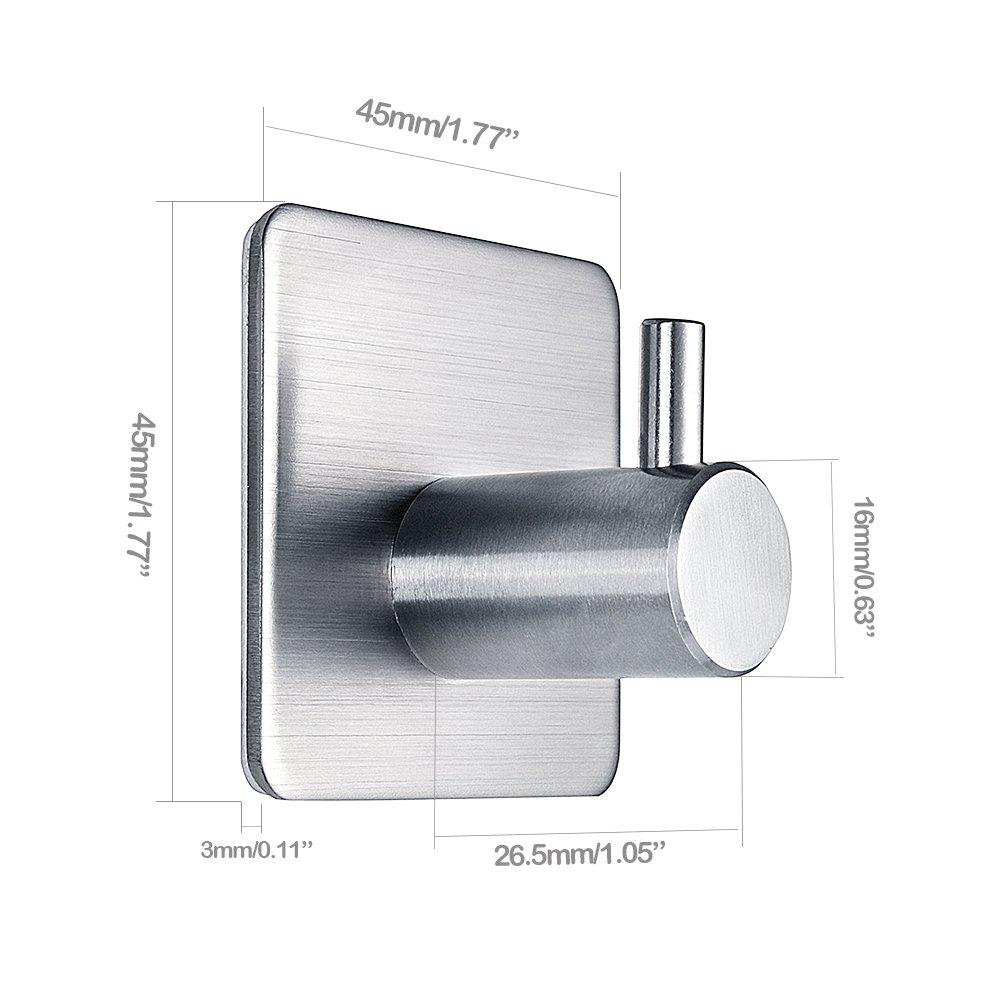 JASODI F0759STY3V Hooks Heavy Duty Wall Hooks Waterproof Stainless Steel Hooks for Towel Robe Hook Rack Wall