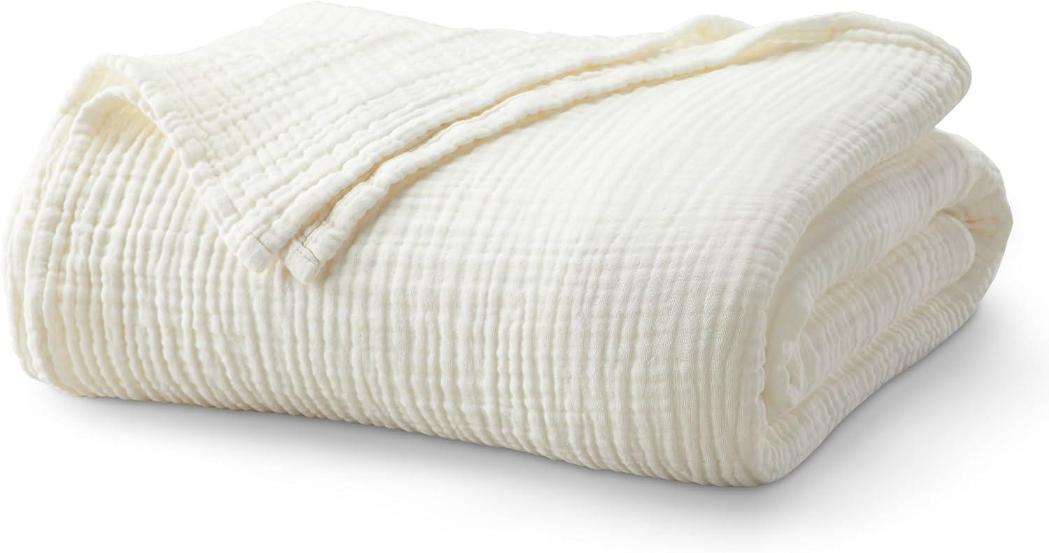 Market & Place 100% Cotton Muslin Bed Blanket