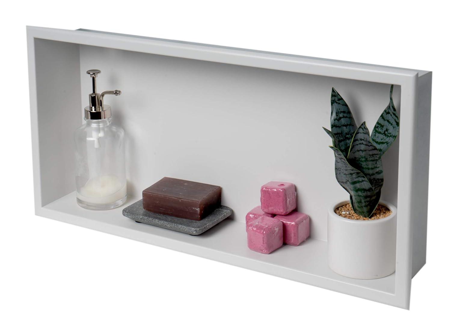 Adhesive Stainless Steel Shower Shelf