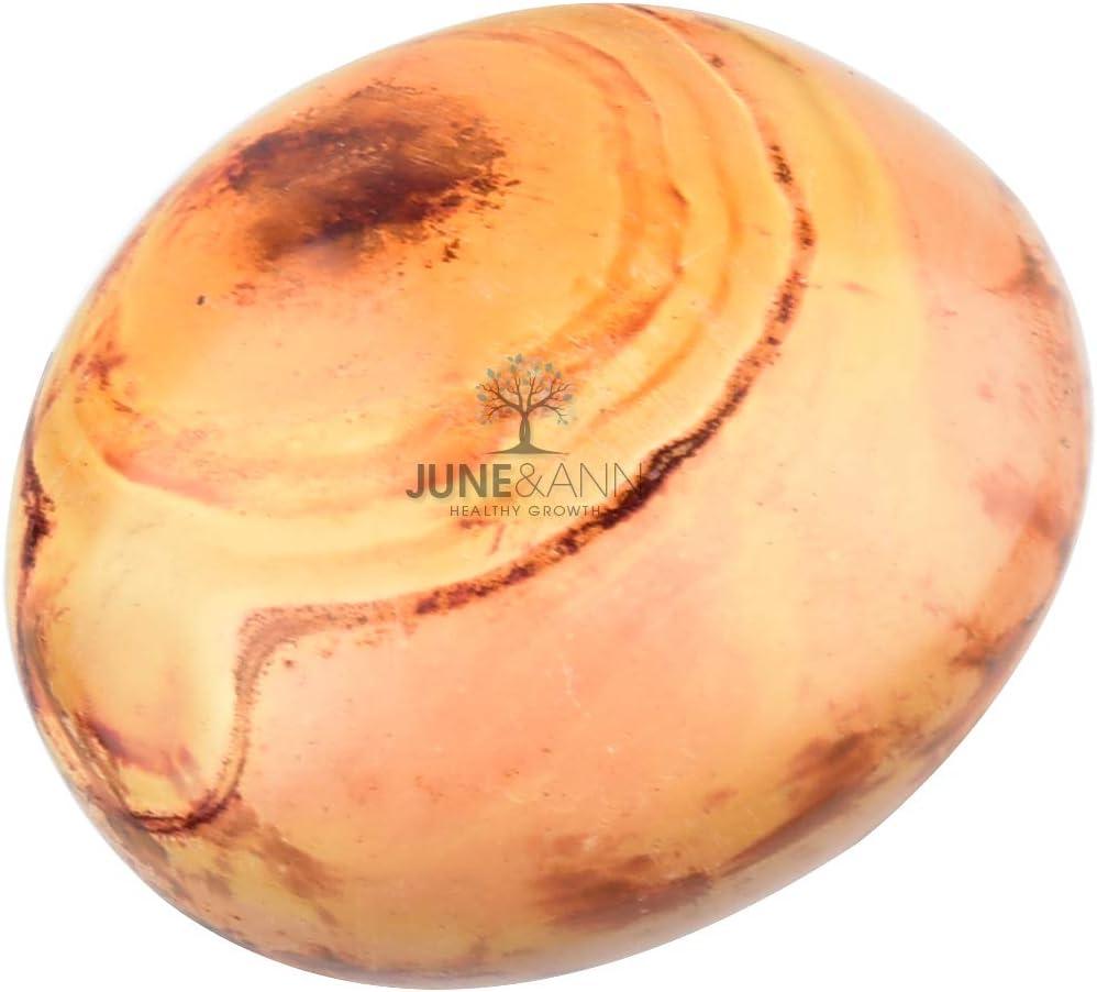 June&Ann Natural Ocean Jasper Palm Stones Healing Gemstone Therapy Worry Crystal Stones for Meditation Chakra Balancing Collection, Irregular Shape