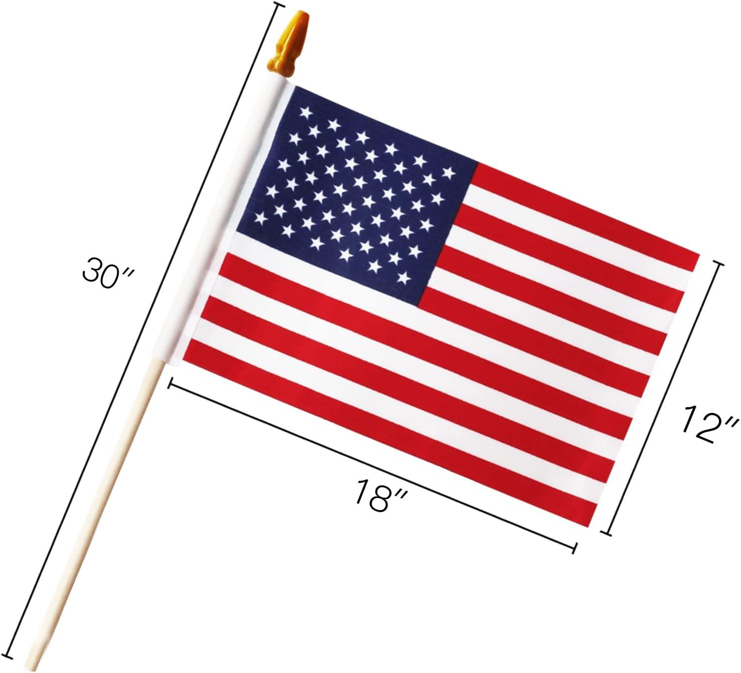 Double Sided 30'' H x 18'' W Polyester Independence Day House Flag