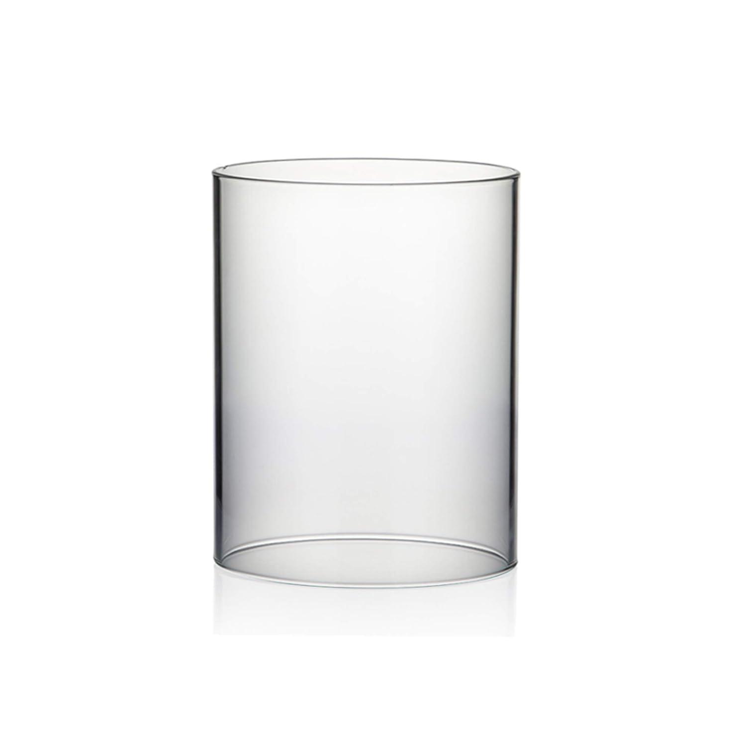 WGV Clear Hurricane Candle Shade Chimney Tube - 5" Wide x 6" Height, Good quality, Heavy Weighted Base - 1 Pc